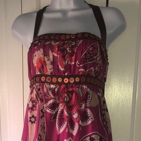 DESIGNED BY BEBE REAL SILK DRESS!!!!!!! NWT - Picture 2 of 8